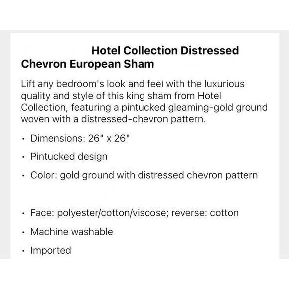 Hotel Collection Distressed Chevron European Sham (1) - Picture 9 of 9